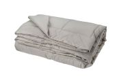 Dessus de lit Lazy en microfibre peau de pêche uni Galet 160x240 - Toison d'Or