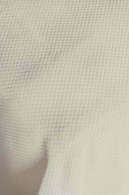 Dessus de lit Périgord ivoire quadrillé piqué de coton 180x250 - Toison d'Or