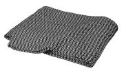 Dessus de lit Ramatuelle coton peigné motifs zigzag Noir 180x250 - Toison d'Or