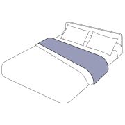 Drap de lit Cap Ferret en coton lavé Iris 240x290 - Toison d'Or