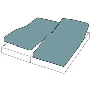 Drap housse Alabama en coton Bleu glacier 2x70x190/B35 - Toison d'Or