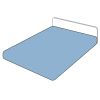 Drap housse Alabama en coton bonnet 30 uni Azur 70x190