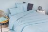 Drap housse Cap ferret coton lavé Bleu givré 80x200