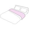 Drap plat Alabama en coton uni Lilas