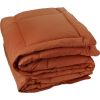 Edredon Lazy en microfibre peau de pêche uni gingembre 140x160