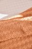 Plaid Bari en coton stonewashed coloris Terre cuite 125x180