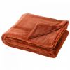 Plaid Mellow en polyester fausse fourrure Paprika 150x200