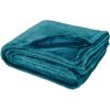 Plaid Mellow en polyester fausse fourrure uni Bleu Paon 150x200
