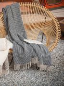 Plaid York en coton Anthracite 130x180 - Toison d'Or