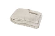 Plaid microfibre Angkor en polyester beige nacre 150x200 - Toison d'Or