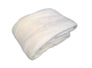 Plaid microvelours polyester Velvet ivoire 130x150 - Toison d'Or