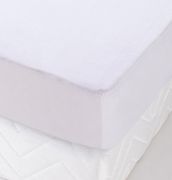 Protège oreiller Cumin molleton coton gratté blanc blanc 50x70 - Toison d'Or