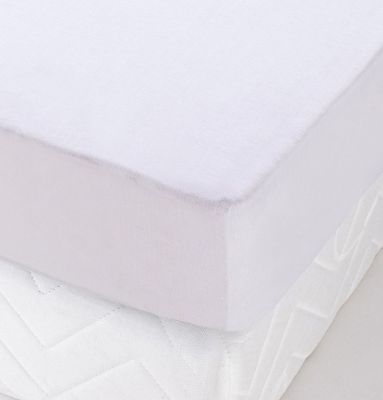 Protège oreiller Cumin molleton coton gratté blanc blanc 65x65 - Toison d'Or
