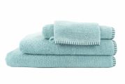 Serviette main Fjord éponge bouclette coton bleu glacier 50x100 - Toison d'Or