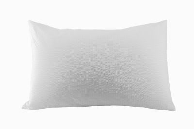 Taie Poppy coton seersucker blanc 50x70 - Toison d'Or