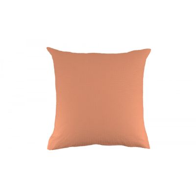 Taie Poppy coton seersucker coloris terrasienna 65x65 - Toison d'Or