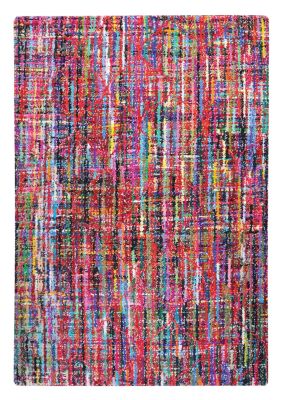 Tapis Almonte rayures multicolores coton recyclé 230x160 - The Rug Republic