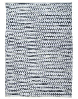 Tapis Bedford laine et coton coloris Motifs ethniques bleu 230x160 - The Rug Republic