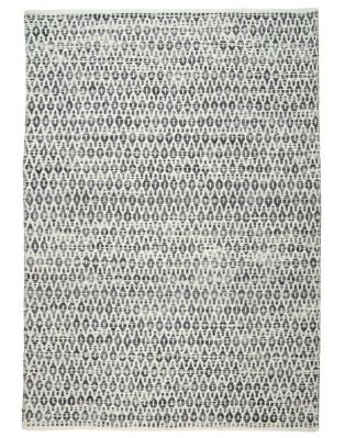 Tapis Bedford laine et coton coloris Motifs ethniques gris 85x55 - The Rug Republic