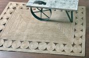 Tapis Bégonia en jute coloris naturel 60x90 - The Rug Republic