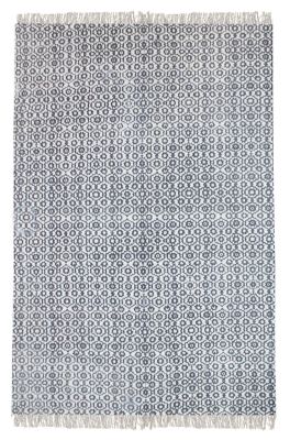 Tapis Bundi tissé main coton stonewashed gris 160x230 - The Rug Republic
