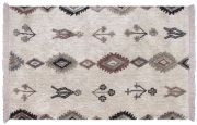 Tapis Dawlish en coton coloris ivoire/multicolore 160x230 - The Rug Republic