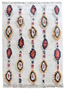 Tapis Dorrigo tufté main en coton coloris Ivoire/Multi 160x230 - The Rug Republic