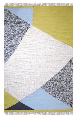 Tapis Felipe en laine effet patchwork couleurs pastel 230x160 - The Rug Republic
