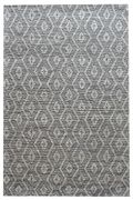 Tapis Flair tissé main en chanvre naturel/noir 160x230 - The Rug Republic