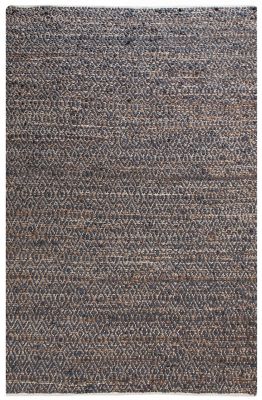 Tapis Ikary tissé main chanvre/coton multicolore gris 230x160 - The Rug Republic