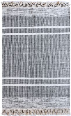 Tapis Kolena tissé main en laine coloris Noir/blanc 230x160 - The Rug Republic