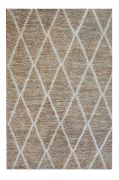 Tapis Larson tissé main chanvre/laine coloris ivoire 180x120 - The Rug Republic