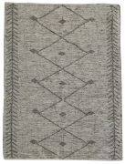 Tapis Léonie tissé main cuir/coton coloris taupe 190x290 - The Rug Republic