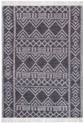 Tapis Maïs en coton/laine coloris Charbon/ivoire 160x230 - The Rug Republic