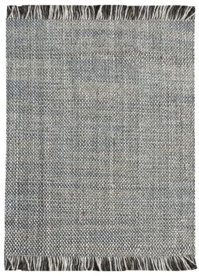 Tapis Nurten tissé main chanvre/laine coloris gris 160x230 - The Rug Republic