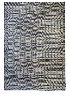 Tapis Pasadena tissé main chanvre/coton tendance scandinave noir 230x160 - The Rug Republic