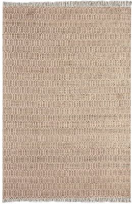Tapis Priam tissé main chanvre/coton naturel et ivoire 230x160 - The Rug Republic