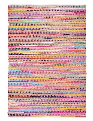 Tapis Prism en jute et coton motifs triangles multicolore 180x120 - The Rug Republic