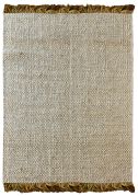 Tapis Rohns tissé main en chanvre coloris or 160x230 - The Rug Republic
