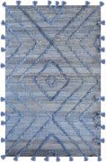 Tapis Worgan en denim coloris Bleu/Ivoire 120x180 - The Rug Republic