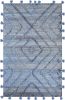 Tapis Worgan en denim coloris Bleu/ivoire 160x230