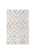 Tapis Worgan tissé main en jute/polyester coloris ivoire 60x90 - The Rug Republic
