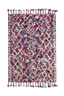 Tapis Zobia tissé main fibres recyclées coloris Multicolore 120x180 - The Rug Republic