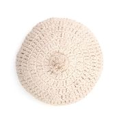 Coussin Lenka coton écru rond Ø30x12 - Nattiot