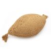 Coussin crochet Plume 30x50 Moutarde