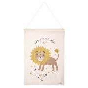 Décoration murale enfant LITTLE LEO signe zodiaque Lion 40x50 - Nattiot