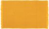 Tapis Albertine en coton tissage chevrons et franges coloris mangue