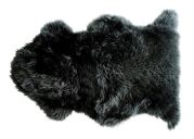 Tapis Douchka peau de mouton coloris noir 67x100 - Nattiot