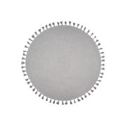 Tapis Joséphine tissé main en coton/lurex coloris gris rond Ø140 - Nattiot