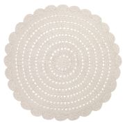 Tapis enfant Alma crocheté main en coton naturel Ø150 - Nattiot